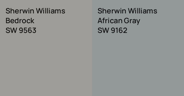 Sherwin Williams Bedrock vs. Sherwin Williams African Gray comparison