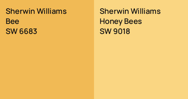 Sherwin Williams Bee vs. Sherwin Williams Honey Bees comparison