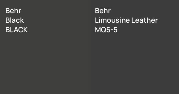 Behr Limousine Leather Vs Black