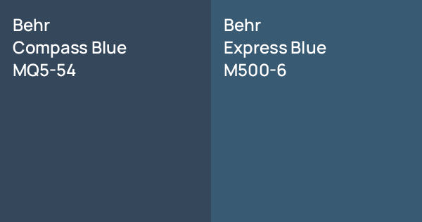 Behr Compass Blue vs. Behr Express Blue comparison