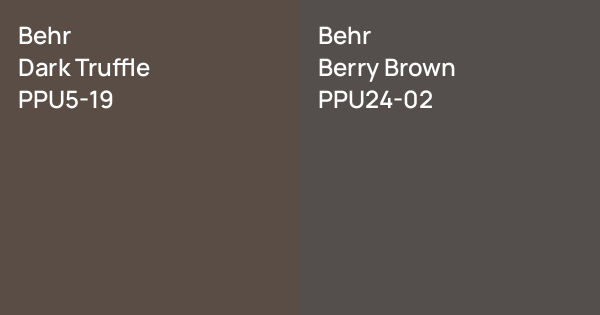 Behr Dark Truffle vs. Behr Berry Brown comparison