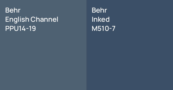 Behr English Channel vs. Behr Inked comparison