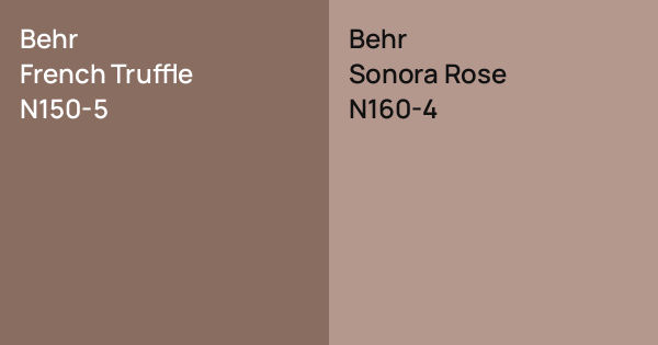 Behr French Truffle vs. Behr Sonora Rose comparison