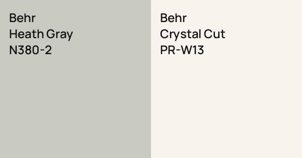 Behr Heath Gray vs. Behr Crystal Cut comparison