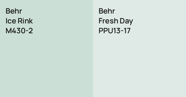 Behr Ice Rink vs. Behr Fresh Day comparison