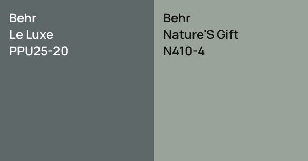 Behr Le Luxe vs. Behr Nature'S Gift comparison