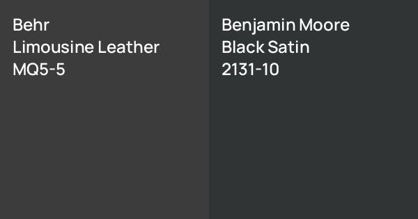 Behr Limousine Leather Vs Black