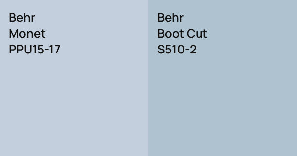Behr Monet vs. Behr Boot Cut comparison