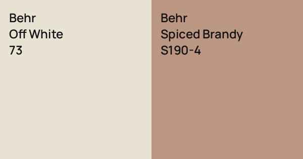 Behr Off White vs. Behr Spiced Brandy comparison