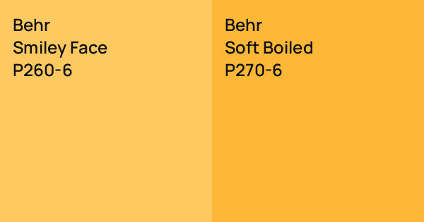 Behr Smiley Face vs. Behr Soft Boiled comparison