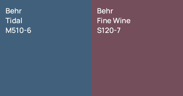 Behr Tidal vs. Behr Fine Wine comparison