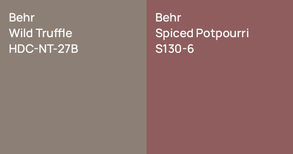 Behr Wild Truffle vs. Behr Spiced Potpourri comparison
