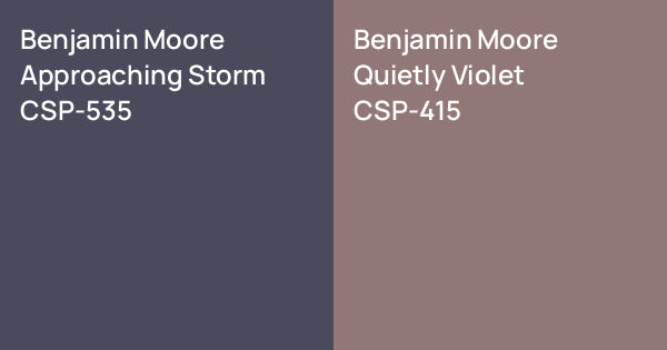 Benjamin Moore Approaching Storm vs. Benjamin Moore Quietly Violet ...