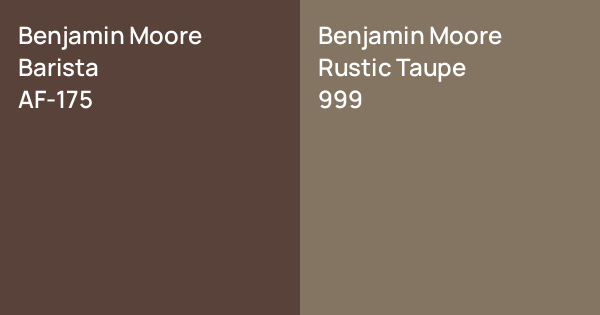 Benjamin Moore Barista vs. Benjamin Moore Rustic Taupe comparison