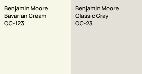 Benjamin Moore Bavarian Cream Vs Benjamin Moore Classic Gray Comparison benjamin-moore-bavarian-cream-vs-benjamin-moore-classic-gray-comparison
