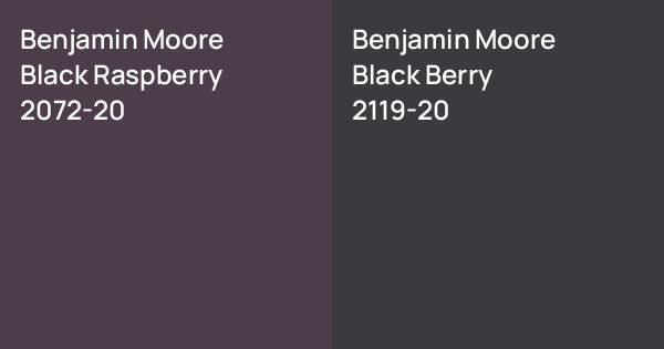Benjamin Moore Black Raspberry vs. Benjamin Moore Black Berry comparison