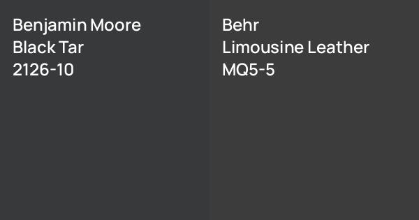 Behr Limousine Leather Vs Black