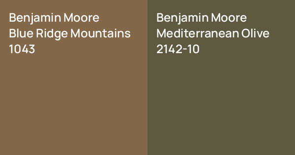 Benjamin Moore Blue Ridge Mountains vs. Benjamin Moore Mediterranean ...