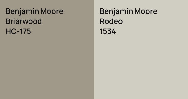 Benjamin Moore Briarwood vs. Benjamin Moore Rodeo comparison