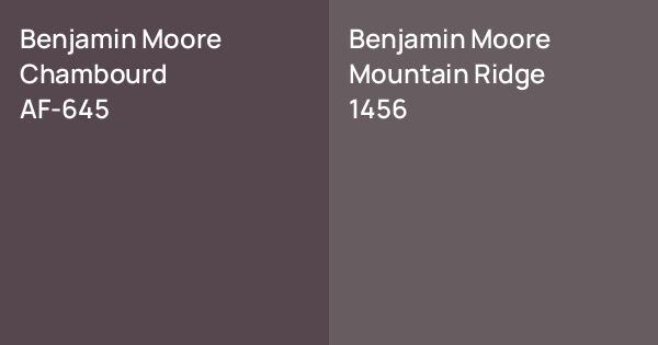 Benjamin Moore Chambourd vs. Benjamin Moore Mountain Ridge comparison