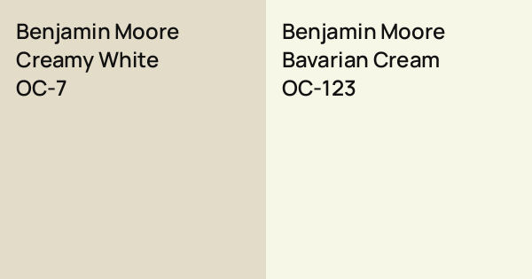 Benjamin Moore Creamy White Vs Benjamin Moore Bavarian Cream Comparison benjamin-moore-creamy-white-vs-benjamin-moore-bavarian-cream-comparison