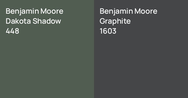 Benjamin Moore Dakota Shadow vs. Benjamin Moore Graphite comparison