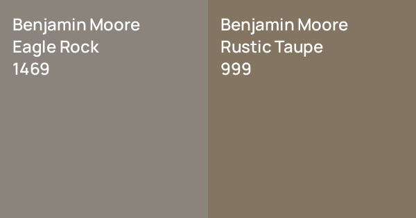Benjamin Moore Eagle Rock vs. Benjamin Moore Rustic Taupe comparison