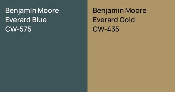 Benjamin Moore Everard Blue vs. Benjamin Moore Everard Gold comparison