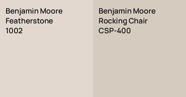Benjamin Moore Featherstone vs. Benjamin Moore Rocking Chair comparison