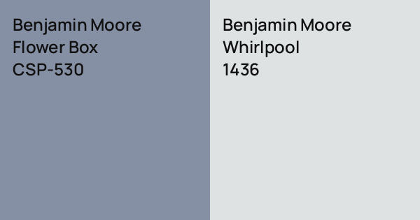 Benjamin Moore Flower Box vs. Benjamin Moore Whirlpool comparison