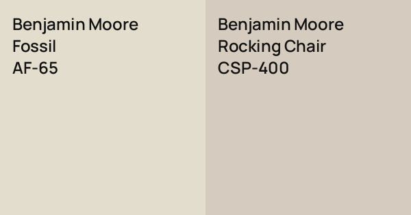 Benjamin Moore Fossil vs. Benjamin Moore Rocking Chair comparison