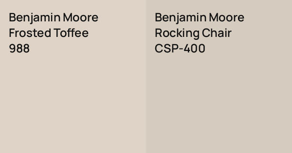 Benjamin Moore Frosted Toffee vs. Benjamin Moore Rocking Chair comparison