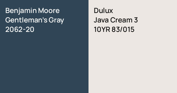 Benjamin Moore Gentleman's Gray vs. Dulux Java Cream 3 comparison