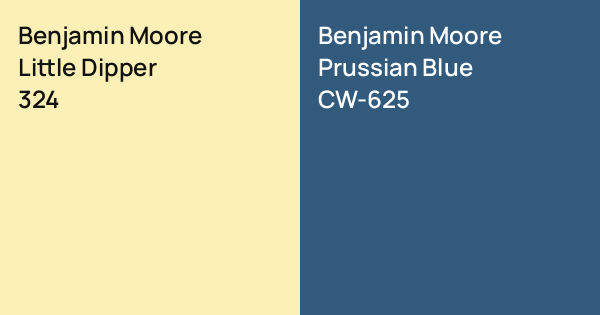 Benjamin Moore Little Dipper vs. Benjamin Moore Prussian Blue comparison