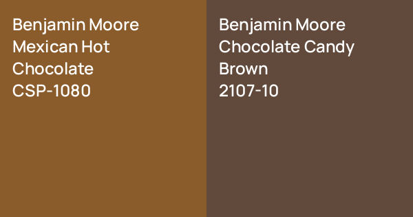 Benjamin Moore Mexican Hot Chocolate vs. Benjamin Moore Chocolate Candy