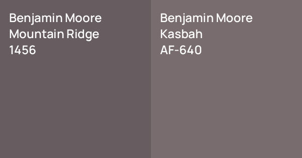 Benjamin Moore Mountain Ridge vs. Benjamin Moore Kasbah comparison