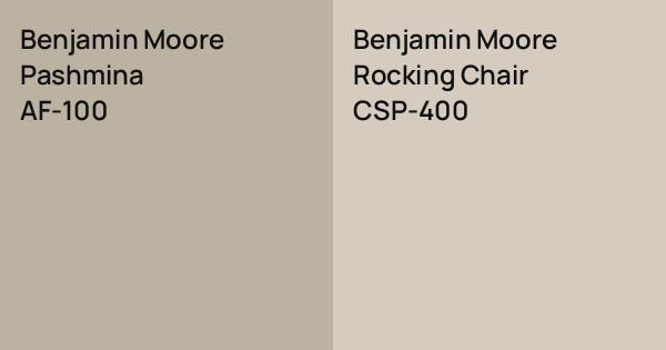 Benjamin Moore Pashmina vs. Benjamin Moore Rocking Chair comparison
