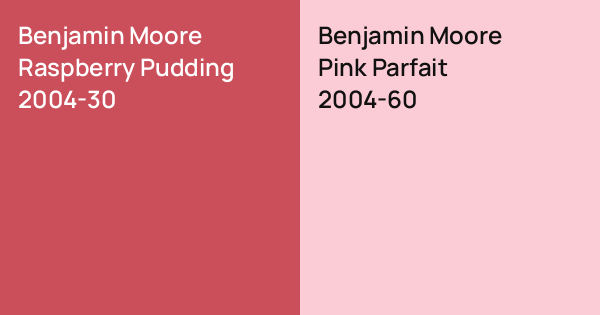 Pink Raspberry Benjamin Moore Benjamin Moore Raspberry Pudding vs. Benjamin Moore Pink Parfait comparison