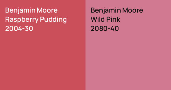 Pink Raspberry Benjamin Moore Benjamin Moore Raspberry Pudding vs. Benjamin Moore Wild Pink comparison