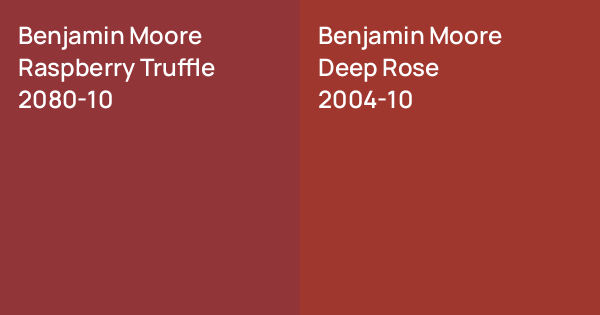 Benjamin Moore Raspberry Truffle vs. Benjamin Moore Deep Rose comparison