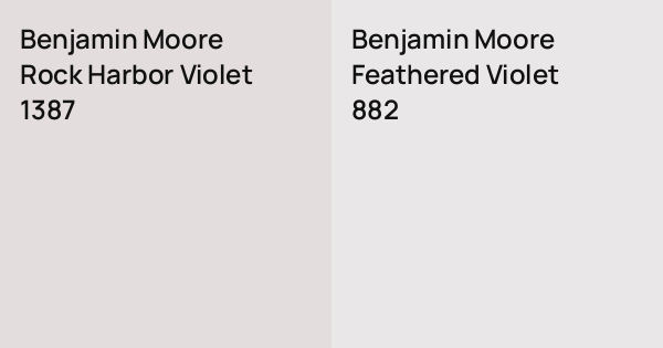Benjamin Moore Rock Harbor Violet vs. Benjamin Moore Feathered Violet ...