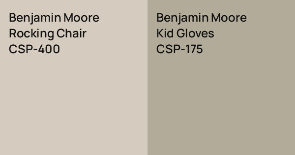 Benjamin Moore Rocking Chair vs. Benjamin Moore Kid Gloves comparison