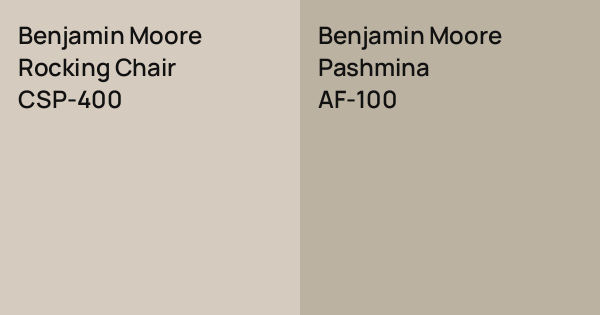 Benjamin Moore Rocking Chair vs. Benjamin Moore Pashmina comparison