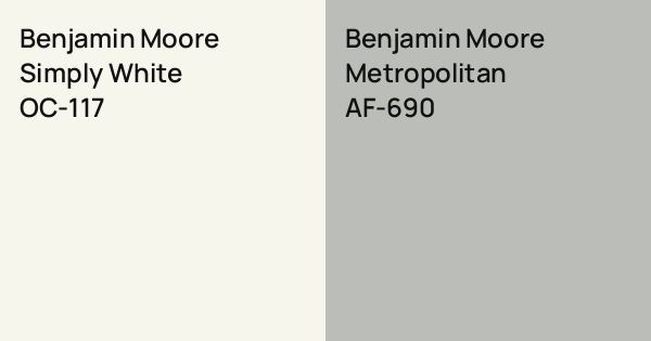 Benjamin Moore Simply White Vs Benjamin Moore Metropolitan Comparison Benjamin Moore Simply White Vs Benjamin Moore Metropolitan Comparison