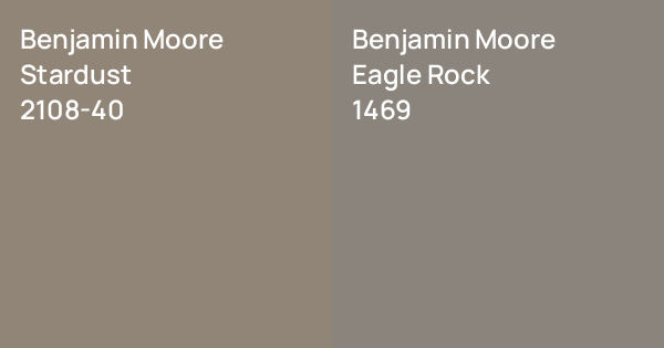 Benjamin Moore Stardust vs. Benjamin Moore Eagle Rock comparison