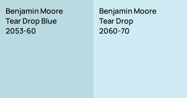 Benjamin Moore Tear Drop Blue vs. Benjamin Moore Tear Drop comparison