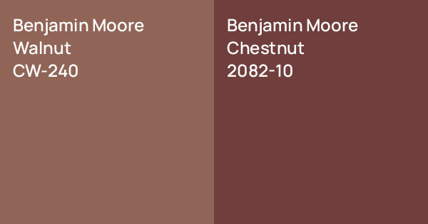 Benjamin Moore Walnut vs. Benjamin Moore Chestnut comparison