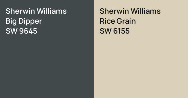 Sherwin Williams Big Dipper vs. Sherwin Williams Rice Grain comparison