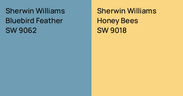 Sherwin Williams Bluebird Feather vs. Sherwin Williams Honey Bees ...
