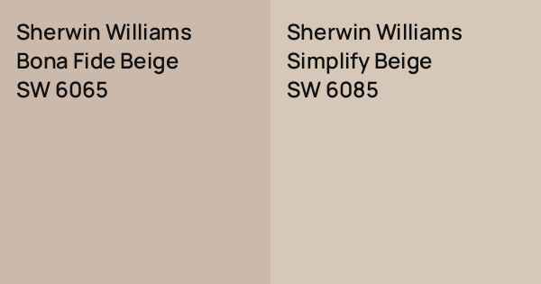 Sherwin Williams Bona Fide Beige vs. Sherwin Williams Simplify Beige ...
